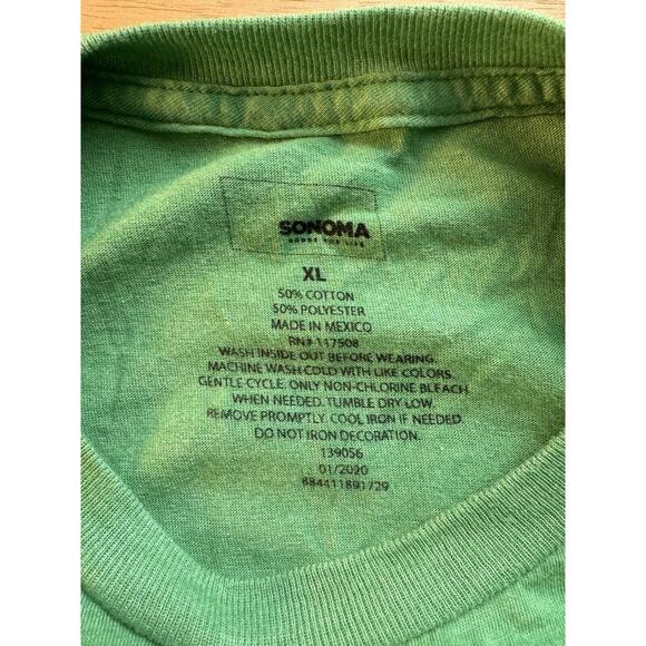 Luck of the Irish Sonoma Men’s XL Short Sleeve T-Shirt St. Patrick’s Theme Green - Picture 3 of 4